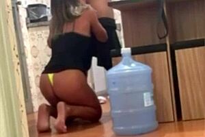 Belinha hotwife flashes seduces delivery guy then uber moto driver scores double cumshots in mouth!