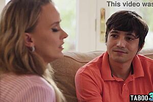 Petite blonde stepmom Pristine Edge's pussy craves stepson's monster cock?