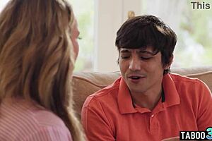 Petite blonde stepmom Pristine Edge's pussy craves stepson's monster cock?