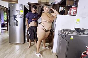 hot milf kitchen pounding stepson gaping wet pussy