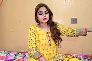 pakistani desi stepmom's juicy handjob on my cock feels so tight and wet