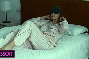 Oops! Stepson Creampies Blindfolded Stepmom While Hubby Showers Next Door