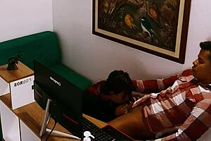 a delicious office fuck with curvy latina big ass milf