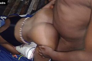 Beautiful ebony big ass wife moans in homemade passion