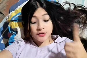 sexy colombian girl next door masturbates her huge natural tits and curvy ass in homemade video