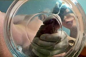 gilf slowmo cumshot water friend muscular femdom tanned bodybuilder