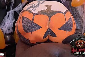 agatha brazilian milf mama fucks bbc in halloween jack olantern