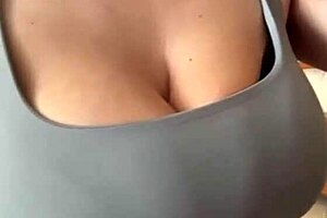 Young 18+ Neighbor Bares Massive Tits in Homemade Tease