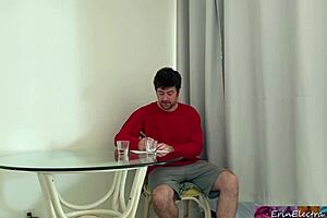 Stepmom erin electra sucks horny stepson's cock for good grades