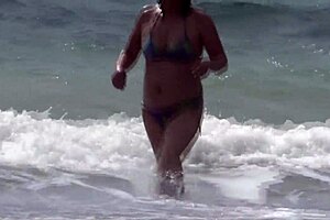 stepbrother fills my pussy with huge beach cumshot after wild sex