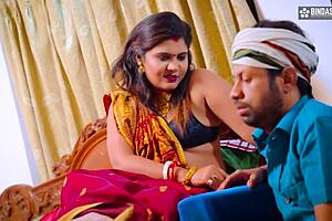 desi bihari busty lady takes two servants' cocks in outdoor threesome pound