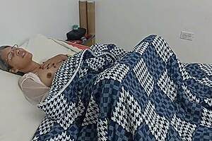 i catch stepsis masturbating in bed and slide into her sheets... so hot in spanish!