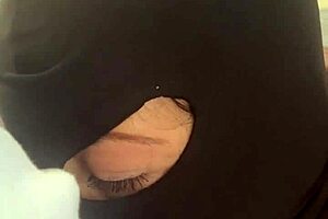 Red lipstick milf blows huge cock then takes hardcore doggy in fishnet lingerie facial?