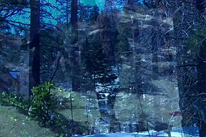 Brunette milf Eve Lawrence rides monster cock outdoors on snowy bed romp