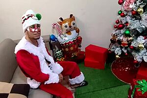 stepsister sucks my cock sensually for stepdad's christmas fetish cash