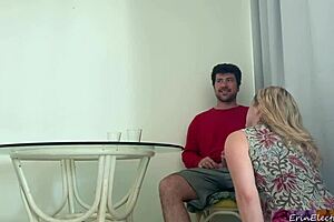 Stepmom erin electra sucks horny stepson's cock for good grades