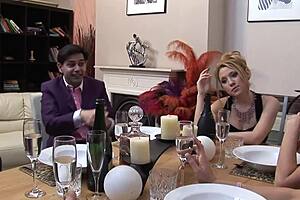 horny college coeds love group anal double penetration and ass to mouth facials.