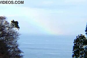 japanese milf model's secret outdoor footage shows her huge tits bouncing