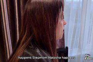 stepmom sneaks horny christmas welcome with facial cumshot in kitchen taboo