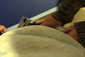 cute milf plays with huge cock in game room 😜 public risk!! 💦