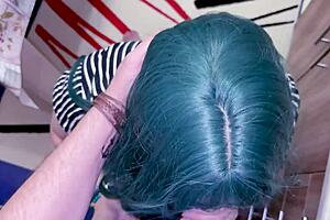 Stepson bends over busty bbw stepmom in kitchen testing her tight big ass from behind