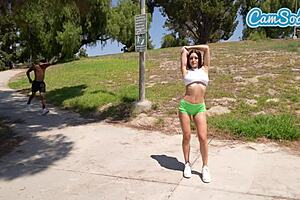 flexible housewife milf cheats bends over rides stranger monster bbc doggystyle cum on ass