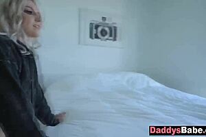 stepdad pounds stepdaughter pussy hard while stepmom's away taboo