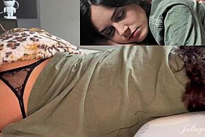 sharing bed with stepmom leads to creamy surprise ride