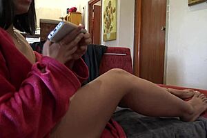 french wife squirts hairy pussy nonstop while hubby's away cuckold style