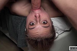 Teen teases huge cock mysteriously?