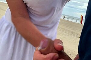 what if a stranger milf jerked your cock publicly to explosion?