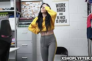 Judy Jolie, bend over for this deep shoplifter cock search!