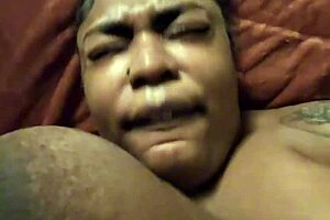 guy cums hard inside pregnant ebony bbw girlfriend
