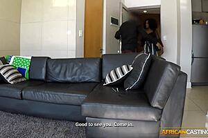 Bubble butt black milf, ready for pov doggystyle railed in this fake casting?