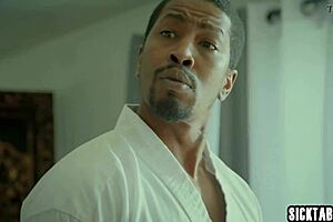 two horny black lesbians kira noir noemie bilas kiss then finger pussies hard