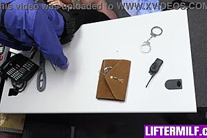 Officer Jack Strips Liftermilf for Thorough Body Search in Garage POV