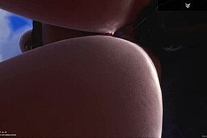 big juicy black milf indra's curvy ass bounces hard on wolf costume cock squirting