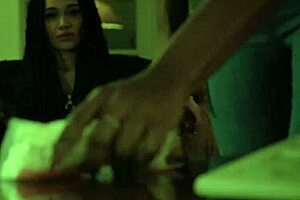 two horny black lesbians kira noir noemie bilas kiss then finger pussies hard