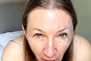 holiday morning busty natural mature cougar mommy teases shares juicy pussy dildo gift pov stockings