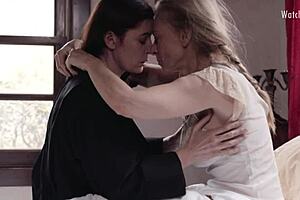 Two Nun Legends Magdalene St. Michaels and Hartley Drop Costumes for Big Tits Oral Kiss!