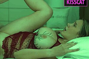 Step Mom Shares Bed Step Son Unexpected Creampie Huge Facial