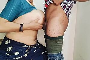 stepmom sucks stepson's hard cock on school way then doggy creampie