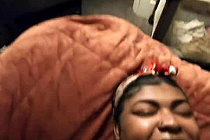 guy cums hard inside pregnant ebony bbw girlfriend