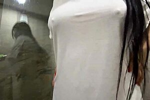 naughty stepdaughter masturbates horny by sea real orgasm big natural tits