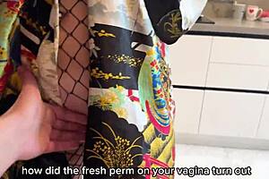 Stepson Fills Stepmom's Pussy With Cumshot Creampie