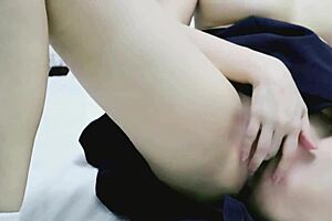 schoolgirl clip leaked... skinny teen squirts on toys wild!