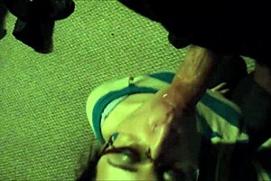 Messy Glasses Facial Cumshot Amateur Brunette Closeup