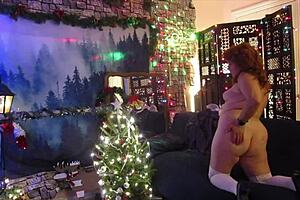 Hotwife Steffi Dances Pussy in Plaid Skirt Cosplay Redhead Exhibition