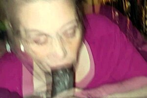 NICE MATURE LADY SUCKS BIG BLACK COCK THANKS FOR TRASH DUTY