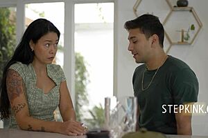 latina stepmom teaches me dirty manners with her big kinky ass